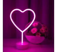 NIWWIN Lampada LED Cuore,luci d'atmosfera al neon, luci per la decorazione della camera da letto,USB o alimentate a batteria, regali di compleanno di Natale,decorazioni per matrimoni per feste.