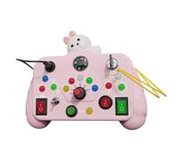 NIWWIN LED Busy Board, Giocattoli Montessori per Bambini da 1 a 3 Anni, Lavagna sensoriale per Bambini, Giocattoli con interruttori della Luce,Giocattoli per Lo Sviluppo intellettuale. (Rosa)