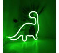 NIWWIN Luce Neon Dinosauro,luce di segnalazione al neon, Esports Room Atmosfera Luce，Alimentazione a batteria USB/3 AA,decorazione della stanza dei bambini, regalo di compleanno di Natale.