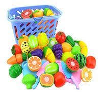 NIWWIN Play Food Set for Kids, Fingi Cibo Taglia Il Taglio di Verdure e Frutta - Gioca