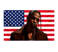 NixCon Arazzo con bandiera americana Rap Tra-vis Singer Sc-ott 9 x 1,5 m dormitorio sfondo arazzo decorazione per la casa disponibile per interni ed esterni