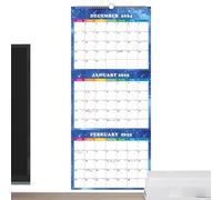 Nixiara Calendario da parete 2025, agenda mensile, 2025, calendario da parete 3 mesi, calendario accademico di 3 mesi, tre pianificatori separati, semplice promemoria di pianificazione, dicembre 2024