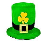 Nixiara Cappello a forma di Leprechaun verde, cappello di San Patrizio | Cappello a fascia alta Leprechaun verde con fibbia | Cappello da folletto di lusso, cappelli per costume di San Patrizio per