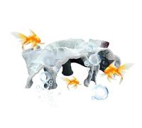 Nixiara Cave Decor - per allevamento acquario, ornamento per acquario | Accessorio decorativo Betta, attrezzatura per habitat per ciclidi, leggera grotta per rettili Guppy multifunzione