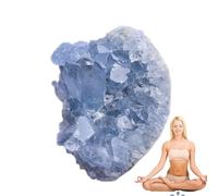 Nixiara Cristalli di celestite, cristalli di celestite grezza - Pietre di di forma irregolare | Collezione di pietre per mensola del soggiorno, campione di minerale, decorazione per la casa