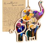 Nixiara Decorazione elefante madre, ornamento elefante madre | Madre Love Elephant Decoration con carta di storia | Souvention Souvenir Emotivo per il Comodino, scaffale