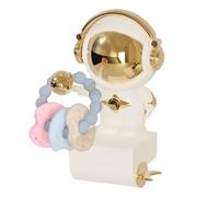 Nixiara Distributore di dentifricio da parete | Organizzatore da bagno con deposito | Supporto da parete per e famiglia - Design astronauta, facile accesso per bancone e