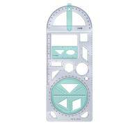 Nixiara Drawing Lurer Tool, Creative Math Learning AIDS Geometrico Disegno, Strumento di Misura Multifunzionale Disegno Righello Disegno Righello E Modelli Per Progettare E Cucire, Elementary School