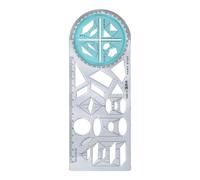 Nixiara Drawing Lurer Tool, Creative Math Learning AIDS Geometrico Disegno, Strumento di Misura Multifunzionale Disegno Righello Disegno Righello E Modelli Per Progettare E Cucire, Junior High School