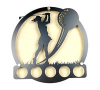 Nixiara Elegante display per pallina da golf, facile installazione, montaggio a parete, organizzatore per palla da golf, senza perforazione, supporto da parete per gli amanti del golf, maschio