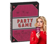 Nixiara Gioco di carte, carte per Game Night - 50 x Multiple Player Fun Cards English Tabletop, giochi di viaggio sfide e divertenti domande per compleanno, intrattenimento