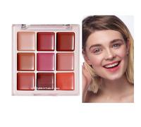 Nixiara Palette per labbra, Lip Pallete,Set di lucidalabbra per le donne | Matte a lunga durata opaco 9 colori per il trucco del partito