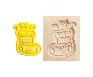 Nixiara per biscotti | Gadget da cucina con Babbo Natale e pupazzo di neve in legno - Stampo per biscotti festivo Utensili per dessert | Per torte di sabbia festive torta torta dessert