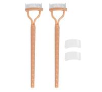 Nixiara Pettine per mascara, pettine in metallo, 2 confezioni di denti in metallo, per modellare la fronte con copertura, definizione del pettine, strumento cosmetico per sopracciglia, cura per le