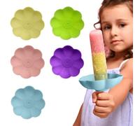 Nixiara Porta ghiaccioli per portaghiaccioli in silicone | 5 pezzi Stand per al petalo a prova di girout | Gentile delle prelibatezze, sensore di gocce per i
