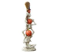 Nixiara Scheletro Halloween,Decorazione Teschio Figure Divertenti - Statuette in resina Accessori Ufficio, Decorazione per Tavolo Casa Appartamento Hotel Fattoria Boutique