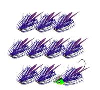Nixiara Silicone Jig Jirts Fishing Lere, Silicone Jirt Spinner Lures | 10 pezzi Silicone Fishing Lure Lure Jirts,Accessori da pesca flessibili per i bassi uso dell'acqua di mare dolce