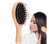 Nixiara Spazzola per capelli raffinati per le donne, spazzola per capelli setola per le donne | Capelli flyaway Frizza riduce la setola di cinghiale con manico in legno a pennello da massaggio |