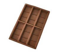 Nixiara Stampo per caramelle rettangolari, forma di cioccolato profondo | 6 stampi in silicone per caramelle, spessore fatto in casa proteina ed energia, per riempimento, stampo per fusione di cera