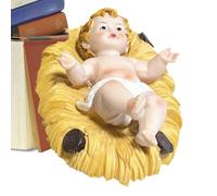 Nixiara Statuetta di Gesù Bambino | Statuetta di Gesù Bambino nella Mangiatoia - Ornamento da collezione del Santo Bambino, Piccolo Gesù Bambino per Natale, Vacanze