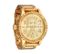 NIXON 51-30 Chrono A1389-300m Orologio analogico alla moda da uomo resistente all'acqua (quadrante dell'orologio da 51 mm, cinturino in acciaio inossidabile da 25 mm), Tutto Oro, One Size, 51-30 Crono