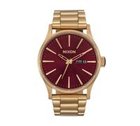 Nixon A356-5094 Sentry SS Gold Watch - Red Dial, 42 mm, 100 m