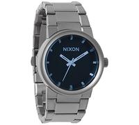 Nixon Cannon Gunmetal Blue Crystal A1601427-00 - Orologio da polso da uomo, cinturino in acciaio inox colore grigio