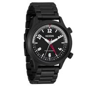 NIXON Drifter 40 A1422-100m Orologio analogico GMT da uomo, impermeabile, movimento svizzero (quadrante 40 mm, cinturino affusolato in acciaio inossidabile da 20 mm a sgancio rapido), Super Nero/Nero