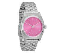 NIXON Medium Time Teller A1130-100m Orologio analogico da donna resistente all'acqua, Argento/Rosa, Womens Standard, Medio Time Teller