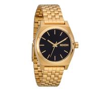 NIXON Medium Time Teller A1130-100m Orologio analogico da donna resistente all'acqua, oro, nero, oro