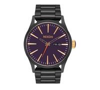 Nixon sentry gunmetal blackberry gold watch