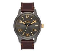 Nixon Orologio Analogueico al Quarzo Uomo con Cinturino in Vera Pelle A1243-595-00