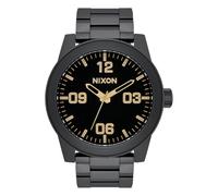 Nixon Orologio da polso Corporal in acciaio inox opaco nero/oro