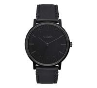 Nixon Orologio da uomo Porter Leather - All Black, Nero, ONESIZE, cinghia