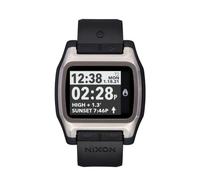 Nixon Orologio digitale giapponese movimento automatico con cinturino in plastica A1308-625-00, nero/argento, cinghie