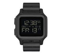 NIXON Regulus A1170 MK-1-100m Orologio digitale militare da uomo resistente all'acqua (quadrante da 46 mm, cinturino in gomma e silicone da 29 mm - 24 mm, interamente nero, Digitale