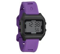NIXON Ripper A1399-100m Orologio sportivo digitale da uomo resistente all'acqua (quadrante 36,5 mm, cinturino in silicone 20 mm) - Realizzato con plastica riciclata oceano, nero/viola, One Size,
