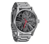 Nixon Rolling Stones Sentry acciaio inossidabile, Argento/nero., One Size, Rolling Stones Sentry acciaio inossidabile