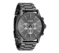 NIXON Sentry Chrono A1390-100m Orologio analogico classico da uomo resistente all'acqua, Tutto Gunmetal, 42mm, Crono Sentinella