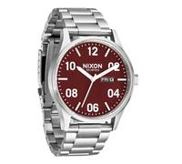 NIXON Sentry Orologio in acciaio inossidabile, Argento/Mirtillo rosso