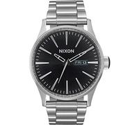Nixon Orologio Sentry A356-2348-00 Analogico al Quarzo Acciaio Grigio/Nero Unisex