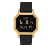 NIXON Siren SS A1211 - Gold/Black - 100m Water Resistant Women's Digital Sport Watch (36mm Watch Face, 18mm-16mm Silicone Band)