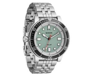 NIXON Stinger 44 A1402-100m Orologio analogico da uomo resistente all'acqua (quadrante LUM 44 mm, cinturino in acciaio inox 20 mm), argento, giada, bianco, One Size, Pungiglione 44