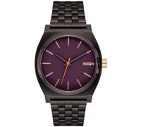 NIXON Time Teller A045 - Orologio analogico da uomo alla moda, impermeabile fino a 100 m, quadrante da 37 mm, cinturino in acciaio inox da 19,5-18 mm, Gunmetal/Mora/Oro, One Size, Time Teller