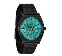 NIXON Time Teller A045 - Orologio analogico da uomo alla moda, impermeabile fino a 100 m, quadrante da 37 mm, cinturino in acciaio inox da 19,5-18 mm, Nero/Ossidazione, Mens Standard, Time Teller