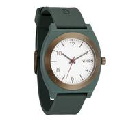 NIXON Time Teller OPP A1361-100m Orologio analogico unisex impermeabile (quadrante 40 mm, cinturino in PU/gomma/silicone 20 mm), Foglia di sal, One Size, Time Teller OPP