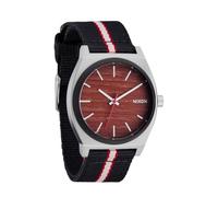 Nixon Time Teller - Orologio da uomo in nylon, 37 mm, colore: Argento/Palissandro/Nero