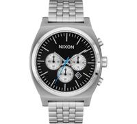 Nixon Orologio Time Teller Chrono A972-5266 Analogico Quarzo con Bracciale Nero/Argento One Size