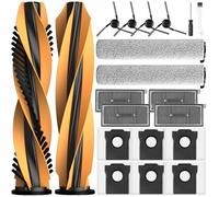 NIXOOT 20 pezzi accessori per robot aspirapolvere Mova Z60 Ultra Roller Complete, 1 spazzola principale, 6 sacchetti per la polvere, 2 panni rotoli, 4 filtri HEPA, 4 spazzole laterali, 1 accessorio