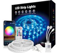 Nixtrve Striscia LED RGB Smart da 20 m, autoadesiva, con telecomando e app, 16 milioni di colori, colori che cambiano il colore, per casa, camera da letto, cucina, feste (2 x 10 m)